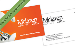 Mclaren Lighting Business Card Design
